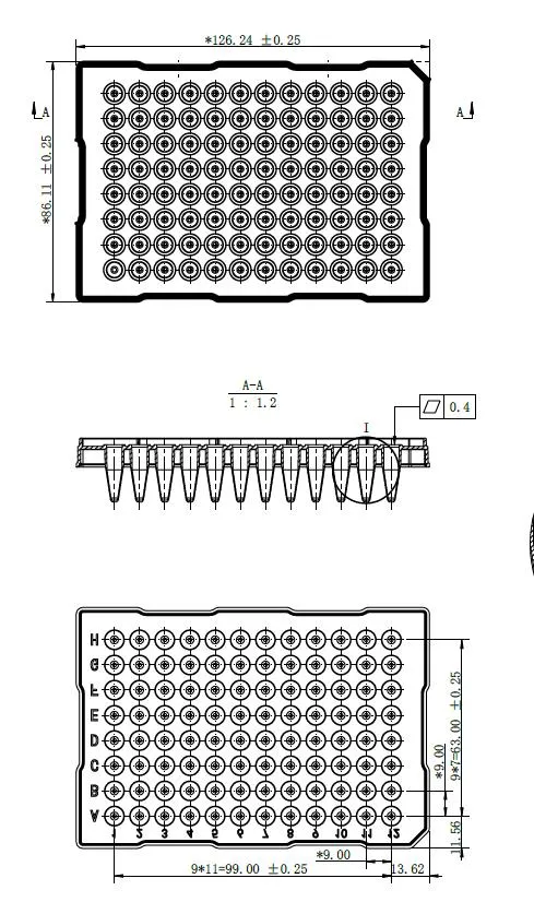 Wholesale Lab Consumable Disposable 0.2ml 96 Round Well PCR Plate Laboratory Tools