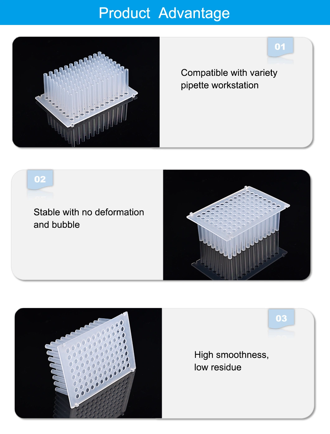 ISO Automated Processes 96 Magnetic Tip Combs with Conical Bottom for Medical Supplies